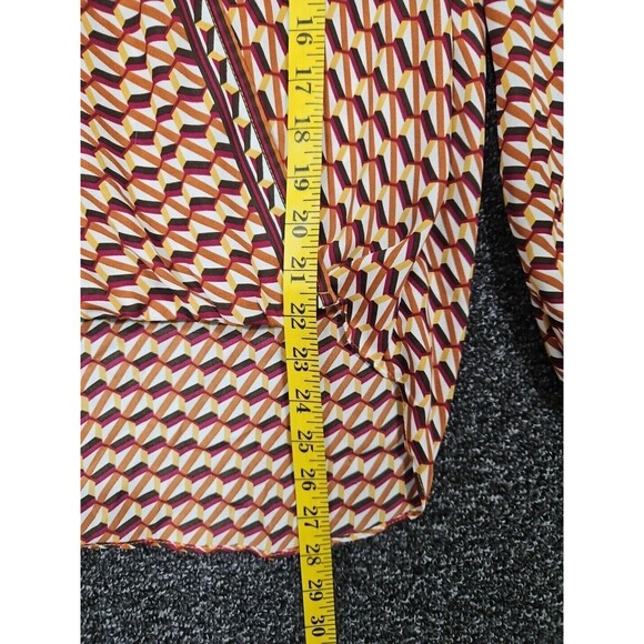 Max Studio Women's Small Southwest Geometric Wrap V-Neck Pullover Blouse NWT NEW - Picture 7 of 11